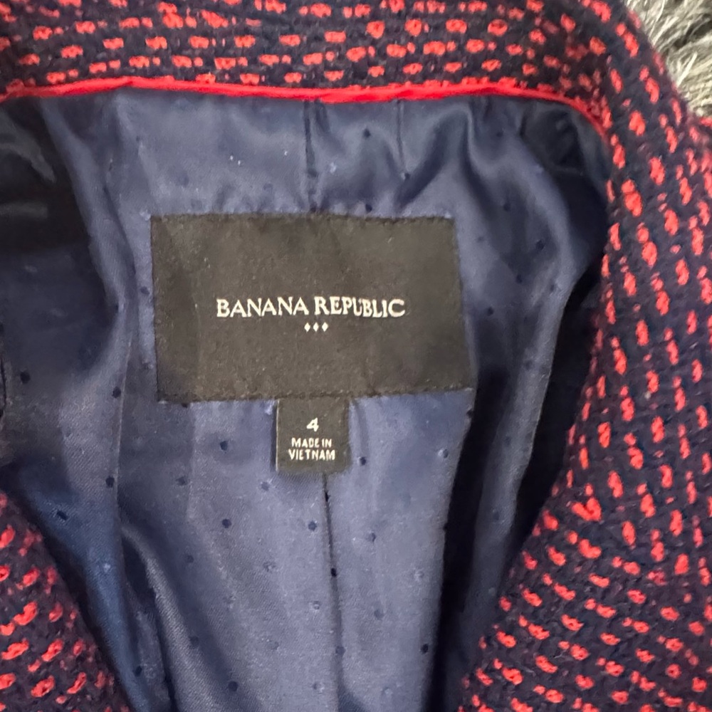 Banana Republic Textured Jacket in Navy and Red